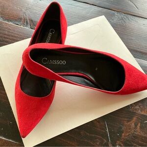 Red Kitten Heels 6.5